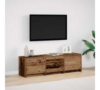 vidaXL TV Cabinet with LED Old Wood 140 x 34 x 40 cm Engineered Wood, Brown