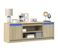 (sonoma oak, 139.5 x 34 x 50 cm) vidaXL TV Cabinet with LED TV Stand TV Unit Media Cabinet Engineered Wood