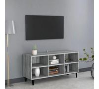 Vidaxl Tv Cabinet With Metal Legs Grey Sonoma 103.5X30X50 Cm