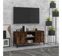 Vidaxl Tv Cabinet With Metal Legs Smoked Oak 103.5X35X50 Cm