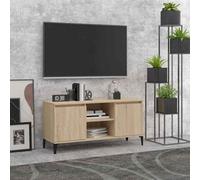 Vidaxl Tv Cabinet With Metal Legs Sonoma Oak 103.5X35X50 Cm