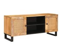 TV Cabinet with Shelf Brown 105 x 33 x 46 cm Solid Mango Wood