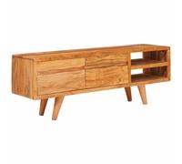vidaXL TV Cabinet with Shelf Brown 110 x 30 x 40 cm Solid Acacia Wood