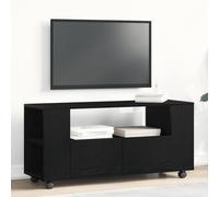 vidaXL TV Cabinet with Wheels Black Oak 102x34.5x43 cm Engineered Wood