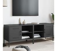 vidaXL TV Cabinets 2 pcs Black 68x39x50.5 cm Steel