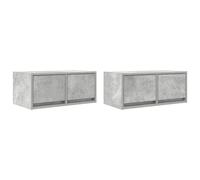 vidaXL TV Cabinets 2 pcs Concrete Grey 60x31x25.5 cm Engineered Wood TV bench