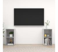 vidaXL TV Cabinets 2 pcs Concrete Grey 72x35x36.5 cm Engineered Wood