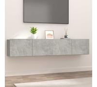 Vidaxl Tv Cabinets 2 Pcs Concrete Grey 80X30X30 Cm Engineered Wood