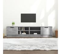 vidaXL Tv Cabinets 2 Pcs Concrete Grey 80x35x36.5 cm Engineered Wood, Grey