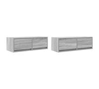 vidaXL TV Cabinets 2 pcs Grey Sonoma 80x31x25.5 cm Engineered Wood, Grey