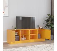 vidaXL TV Cabinets 2 pcs Mustard Yellow 67x39x44 cm Steel
