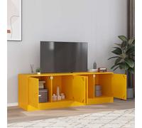 vidaXL TV Cabinets 2 pcs Mustard Yellow 67x39x44 cm Steel, Yellow