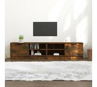 (smoked oak, 2) vidaXL 1/2x TV Cabinet Engineered Wood Media Unit HiFi Cabinet Multi Colours