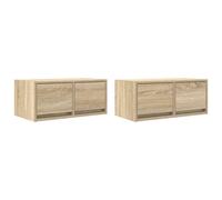 vidaXL TV Cabinets 2 pcs Sonoma Oak 60x31x25.5 cm Engineered Wood TV bench