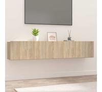 Vidaxl Tv Cabinets 2 Pcs Sonoma Oak 80X30X30 Cm Engineered Wood, Brown