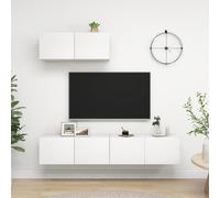 vidaXL TV Cabinets 3 pcs White Engineered Wood
