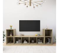 vidaXL TV Cabinets 4 pcs Sonoma Oak 72x35x36.5 cm Engineered Wood
