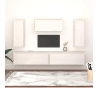 vidaXL TV Cabinets 5 pcs White Solid Wood Pine