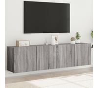 vidaXL TV Cabinets Wall-mounted 2 pcs Grey Sonoma 80x30x41 cm