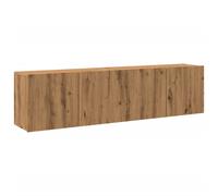 vidaXL TV Cabinets Wall-mounted Floating Cabinet TV Unit 2 pcs Artisian Oak
