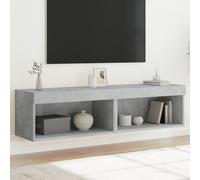 vidaXL TV Cabinets with LED Lights TV Stand TV Console 2 pcs Concrete Grey