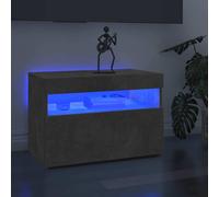 vidaXL TV Cabinets with LED Lights 2 pcs Concrete Grey 60x35x40 cm UK HOT