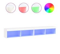 vidaXL TV Cabinets with LED Lights TV Stand Media Cabinet TV Unit 2 pcs White
