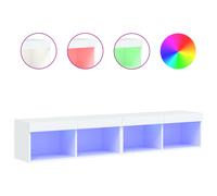 vidaXL TV Cabinets with LED Lights TV Stand Media Cabinet TV Unit 2 pcs White