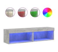 vidaXL TV Cabinets with LED Lights TV Stand TV Console 2 pcs Concrete Grey