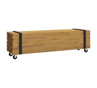 vidaXL TV Stand Brown 110 x 30 x 30 cm Solid Teak Wood, Living Room Storage, Rec