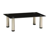 vidaXL TV Stand Black 40x35x17 cm Tempered Glass Entertainment Centre Unit