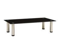 vidaXL TV Stand Black 60x35x17 cm Tempered Glass Entertainment Centre Unit