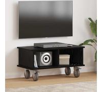 vidaXL TV Stand Black Oak 68.5 x 35 x 35 cm Engineered Wood