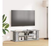 vidaXL 4 Shelf Concrete Grey TV Stand - Size: 33.5 x 96 x 35cm - Wilko