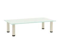 vidaXL TV Stand Frosted 60x35x17 cm Tempered Glass Entertainment Centre Unit