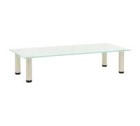 vidaXL TV Stand Frosted 80x35x17 cm Tempered Glass Entertainment Centre Unit