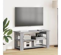 vidaXL 3 Shelf Grey Sonoma TV Stand - Size: 50 x 100 x 40cm - Wilko