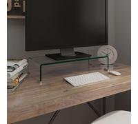 vidaXL TV Stand/Monitor Riser TV Console Unit Entertainment Centre Glass Clear