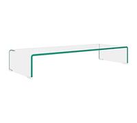 vidaXL TV Stand/Monitor Riser TV Console Unit Entertainment Centre Glass Clear