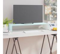 vidaXL TV Stand/Monitor Riser Glass Green 80x30x13 cm