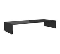 vidaXL TV Stand/Monitor Riser TV Console Unit Entertainment Centre Glass Black