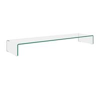 vidaXL TV Stand/Monitor Riser TV Console Unit Entertainment Centre Glass Clear