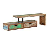 vidaXL Solid Reclaimed Wood TV Stand with Storage - Handmade TV Cabinet for Living Room - Rustic Antique-Styled Entertainment Unit with Display Function