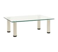 vidaXL TV Stand Transparent 40x35x17 cm Tempered Glass Entertainment Centre