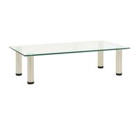 vidaXL TV Stand Transparent 60x35x17 cm Tempered Glass Entertainment Centre