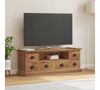 vidaXL TV Stand with Drawer Natural 110 x 30 x 40 cm Solid Teak Wood