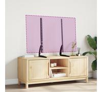 vidaXL TV Stands - Adjustable Height, Space-Saving, VESA Compatible for 37-75 Inch Screens, Black Powder-Coated Steel - 2 pcs