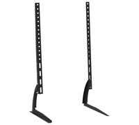 vidaXL TV Stands - Adjustable Height, Space-Saving, VESA Compatible for 37-75 Inch Screens, Black Powder-Coated Steel - 2 pcs