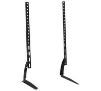 vidaXL TV Stands - Adjustable Height, Space-Saving, VESA Compatible for 37-75 Inch Screens, Black Powder-Coated Steel - 2 pcs