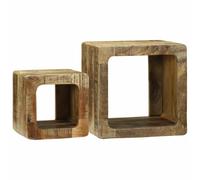 vidaXL TV Units 2 pcs Brown 36 x 30 x 36 cm Solid Mango Wood